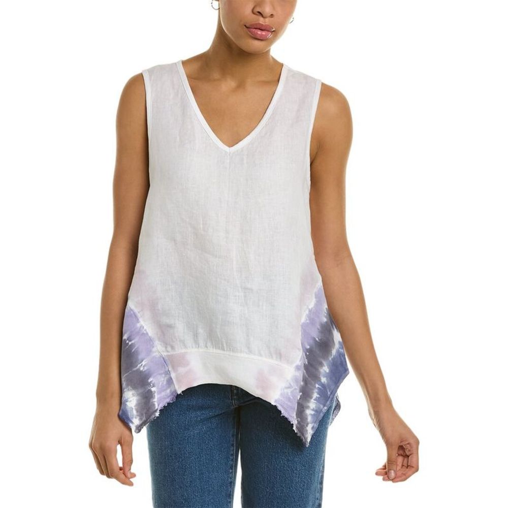 Xcvi Womens  Tomaso Linen Tank, Blue